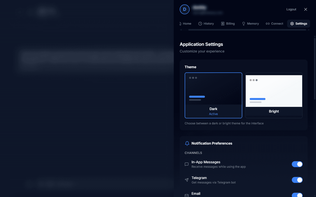Notification settings